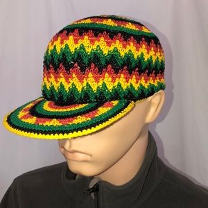 Reggae / Jamaican Knit Fitted Cap - Very comfortable estimated mens Size 7 - 8